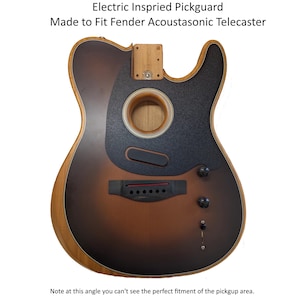 Fender Acoustasonic Telecaster Pickguard | Electric-Inspired Guitar Protection, Textured Finish