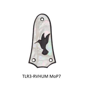 Taylor Guitar Truss Rod Cover | Mother of Pearl Abalone Hummingbird Design |Solid Rosewood