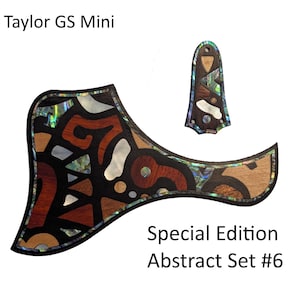 Pickguard Truss Rod Cover Taylor GS Mini Guitar Abstract Rosewood Pickguard Maple Abalone Mother of Pearl Guitar Parts Guitar Accessories