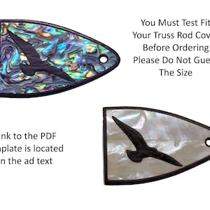 Fits PRS Guitar Truss Rod Covers Bird Design Mother of Pearl or Abalone Guitar Parts