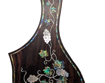 Taylor Pickguard w/Mother of Pearl & Abalone Grapevine Design Inlay (T5 fit 5" diameter rosette)