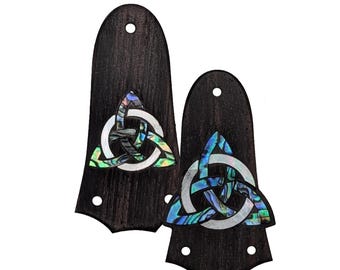 Exquisite Rosewood Taylor Guitar Truss Rod Cover with Abalone & Mother-of-Pearl Celtic Knot Inlay