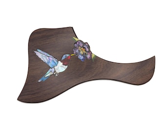 Travel & Taylor GS Mini Guitar Pickguard – Rosewood Hummingbird Abalone Inlay