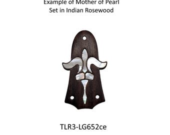 Taylor Guitar Truss Rod Cover: White Mother of Pearl Inlay, Indian Rosewood