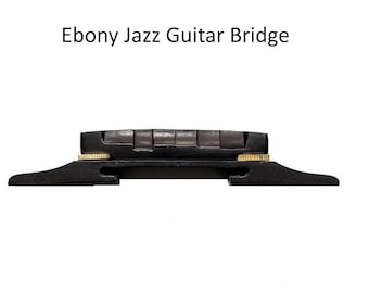 Archtop Guitar Bridge: Rosewood, Ebony, or Boxwood with Brass Hardware