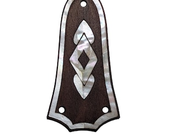 送料無料 ギター ローズウッド トラスロッドカバー、アバロンインレイ