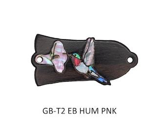 Macassar Ebony Truss Rod Cover W/ Abalone Inlay ( E-16