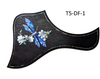 Taylor T5 Dragonfly and Flower Pickguard w/Mother of Pearl & Abalone (Fits 5" Diameter Rosette)
