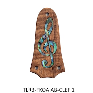 Truss Rod Cover Fits Taylor Guitars Koa Truss Rod Abalone Clef Design Solid Koa Wood Guitar Parts Guitar Accessories