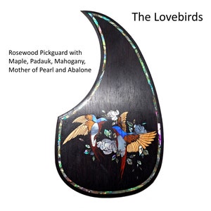 Soild Rosewood Guitar Pickguard With Abalone Shell Line Inlay