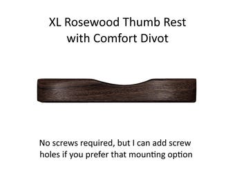 Bass Guitar Thumb Rest Extra Long with Comfort Divot | Soft Curved Edges