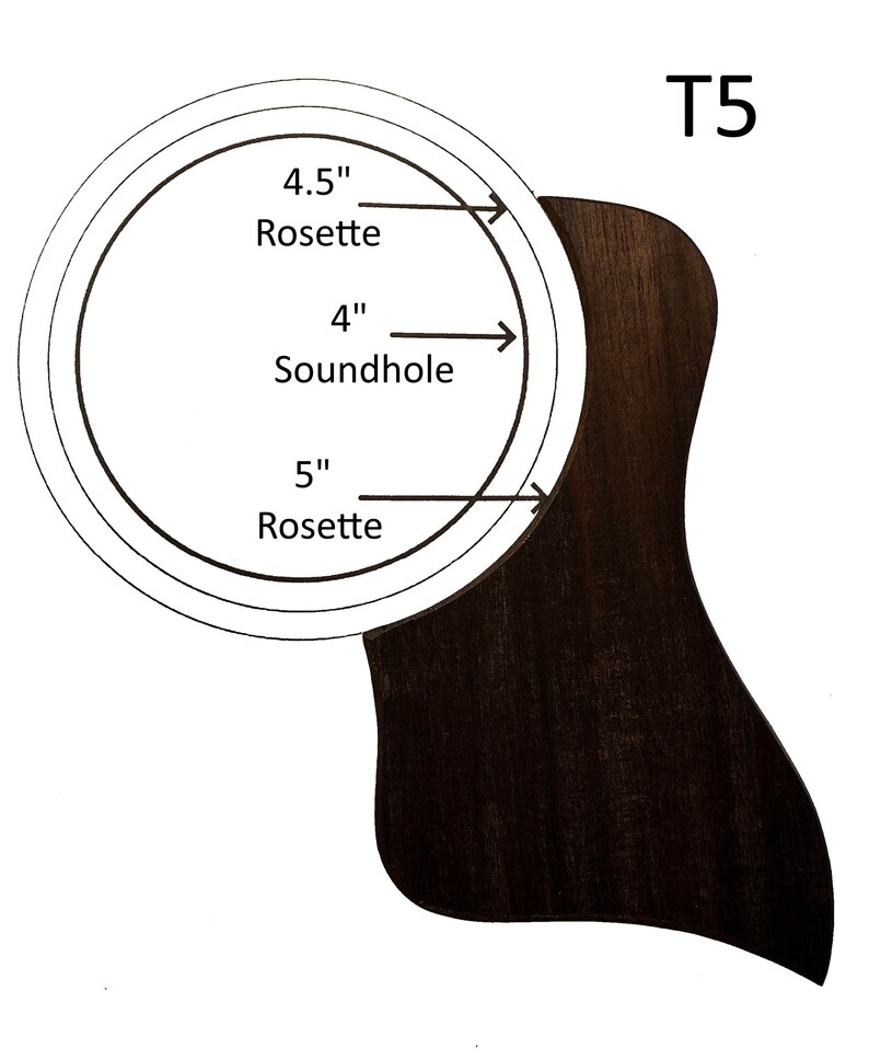 Taylor Twill Cut Solid Rosewood Pickguards NEW VERSION image 4