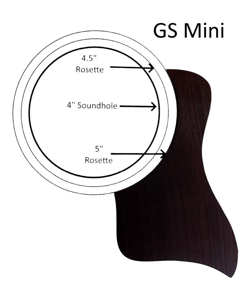 Taylor Twill Cut Solid Rosewood Pickguards NEW VERSION image 2