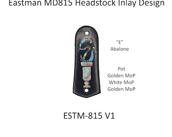 送料無料 ギター用エボニートラスロッドカバー、MOP＆アバロンインレイ