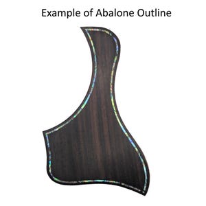 Taylor & Teardrop Solid Rosewood Guitar Pickguard with Colorful Abalone Inlay Outline Four Size Options image 7