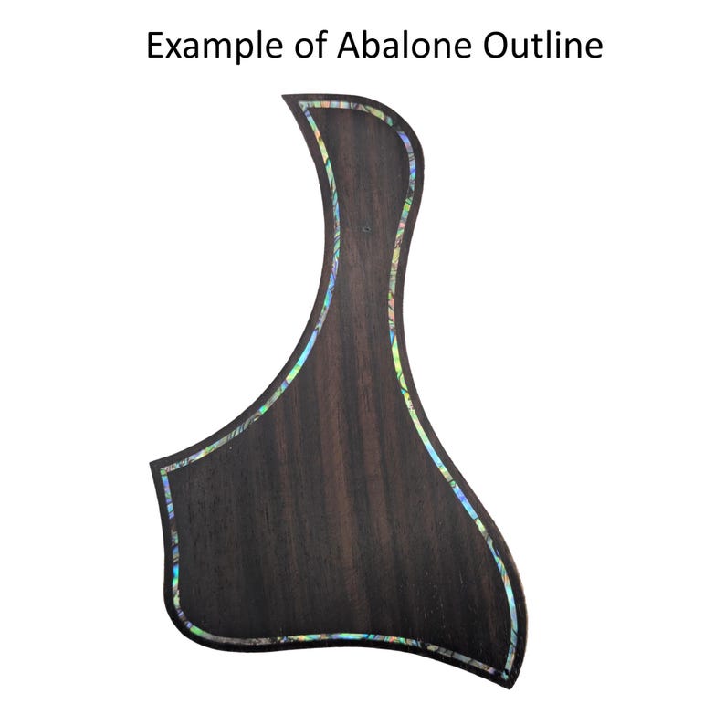 Taylor & Teardrop Solid Rosewood Guitar Pickguard with Colorful Abalone Inlay Outline Four Size Options image 7
