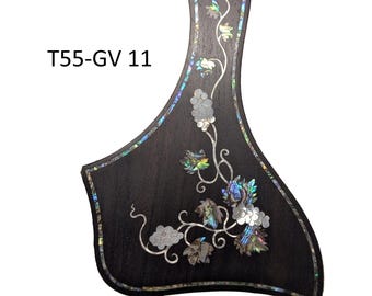 Taylor Guitar Pickguard Rosewood Abalone Inlay | 5.5" Rosette OEM Shape for Soundhole Protection