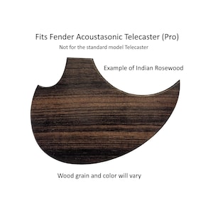 Acoustasonic Telecaster (Player) Pickguard | Solid Wood | Custom Guitar Part V7-IRW