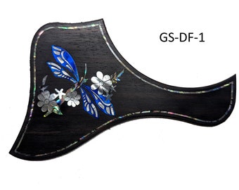 Taylor GS Mini Pickguard w/Blue Mother of Pearl & Abalone Dragonfly and Flower