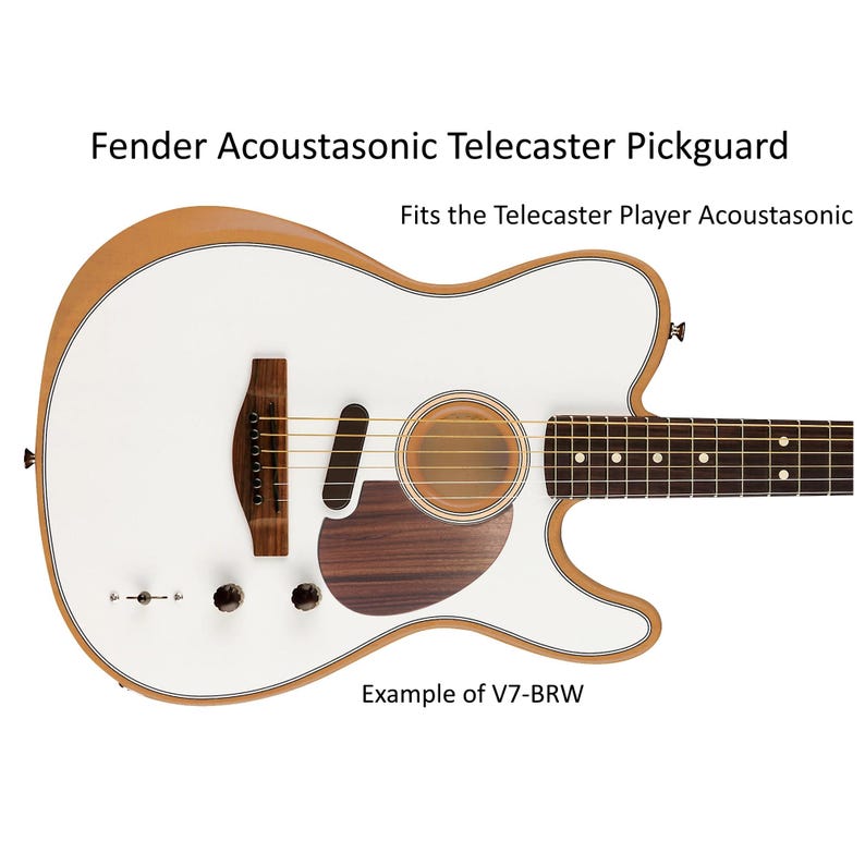 Acoustasonic Telecaster (Player) Pickguard | Solid Wood | Custom Guitar Part image 1
