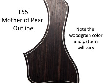 Taylor T55 Rosewood Pickguard w/Mother of Pearl Outline Inlay (Fits 5.5" Diameter Rosette)
