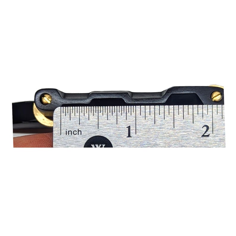 Adjustable Ebony Mandolin Bridge, Compensated Unslotted Saddle, Solid Brass Hardware Upgrade image 9