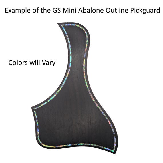 Taylor & Teardrop Solid Rosewood Guitar Pickguard with Colorful Abalone Inlay Outline Four Size Options