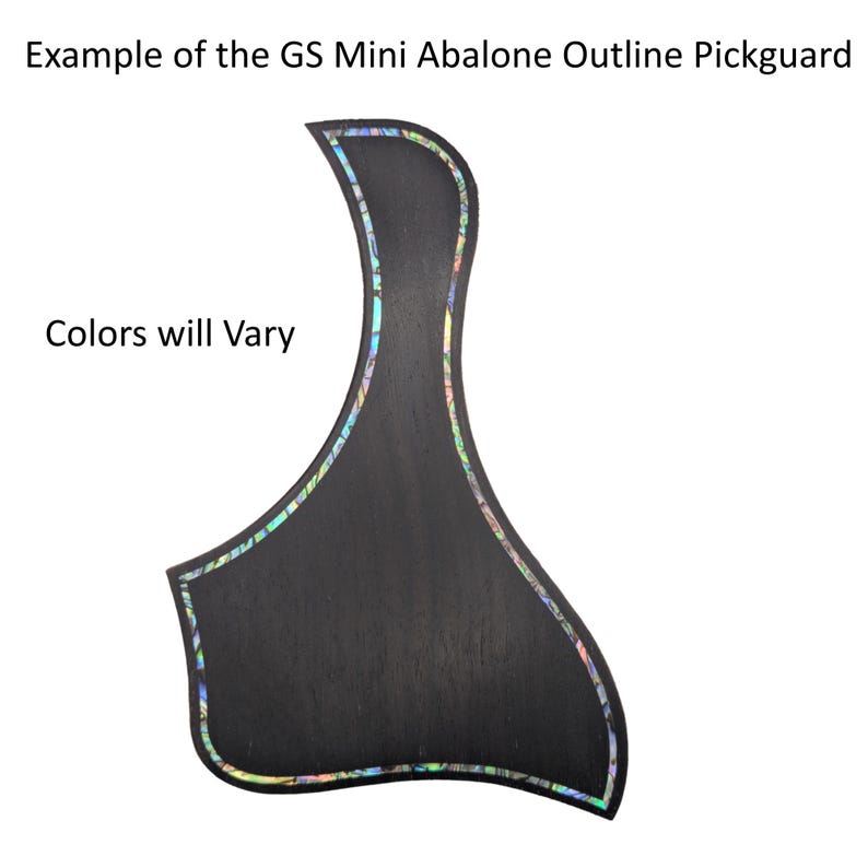 Taylor & Teardrop Solid Rosewood Guitar Pickguard with Colorful Abalone Inlay Outline Four Size Options image 1