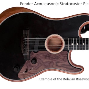 Pickguard Fits Fender Acoustasonic Stratocaster Guitar Horn Style Electric Guitar Style Wood Pickguard