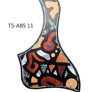 Pickguard Fits Taylor Guitars Rosewood Mother of Pearl Redwood Abalone Maple Abstract Design Handcrafted Guitar Parts Guitar Accessories
