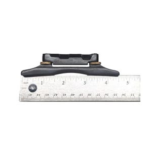Adjustable Ebony Mandolin Bridge, Compensated Unslotted Saddle, Solid Brass Hardware Upgrade image 7
