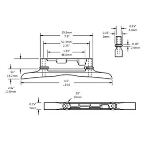 Adjustable Ebony Mandolin Bridge, Compensated Unslotted Saddle, Solid Brass Hardware Upgrade image 10
