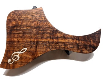 Taylor Premium Flamed Koa Pickguard w/Mother of Pearl Clef Inlay