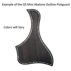 Taylor & Teardrop Solid Rosewood Guitar Pickguard with Colorful Abalone Inlay Outline Four Size Options image 5