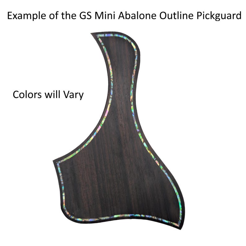 Taylor & Teardrop Solid Rosewood Guitar Pickguard with Colorful Abalone Inlay Outline Four Size Options image 5