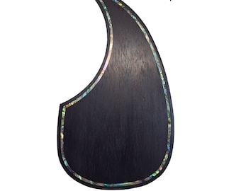 Acoustic Guitar Rosewood Teardrop Pickguard Colorful Abalone Outline Inlay, Free Mount