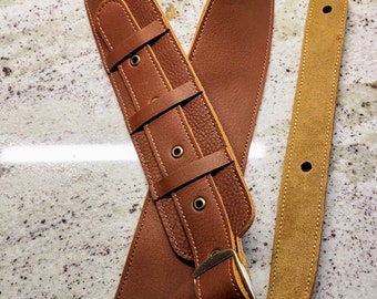 Full Grain Leather Guitar Straps-Choice of Size & Color