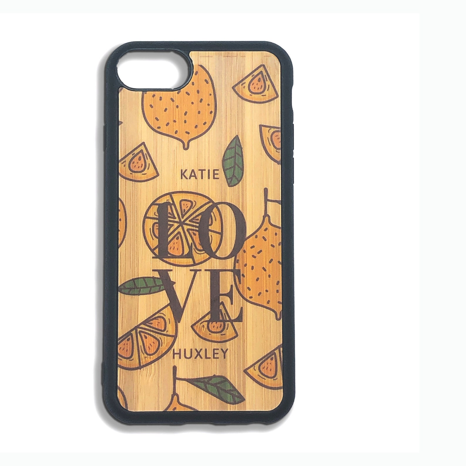 Personalised Bamboo Phone Case Etsy