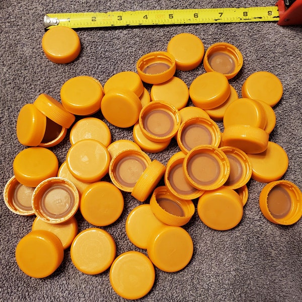 Orange Plastic Bottle Caps