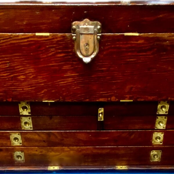 AMAZING TOOL CHEST ... Built originally by Corbin in the early 50's, this 6 drawer chest is really unique and very cool!