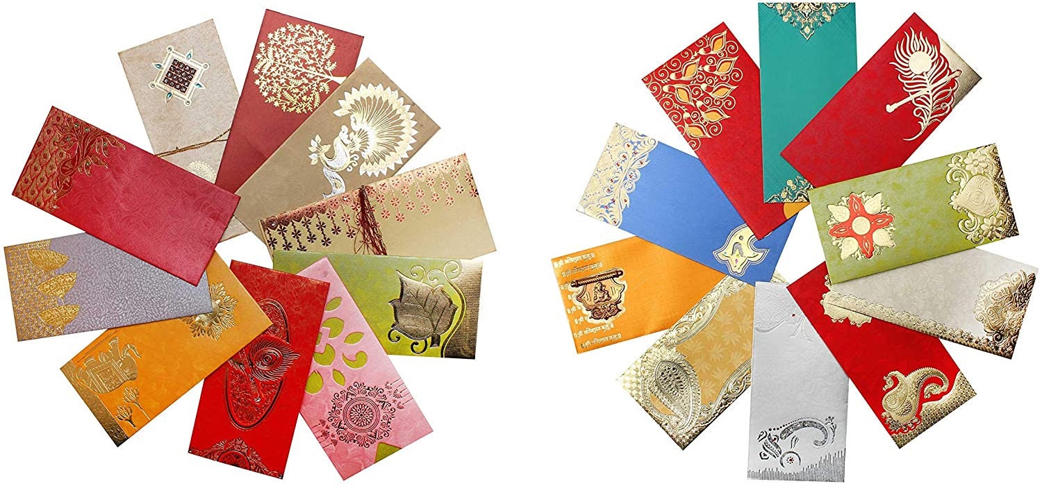 Amazon.com : Shagun Gift Envelope (Pack of 10+2 Free