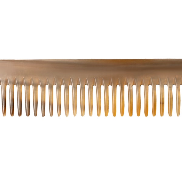 Buffalo Horn Comb Hair Massage Handmade Buffalo Horn Comb, Vintage Massage Hair Brush Reduces Hairfall Dandruff Eco-friendly D-2