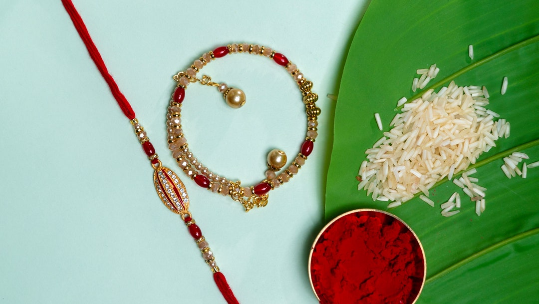 Set of Bhaiya Bhabhi Lumba Rakhi, Handmade Rakhi for Rakshabandhan ...