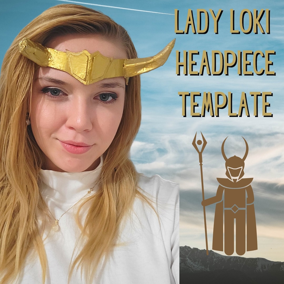 DIY Lady Loki Style Sylvie Horns Headpiece PDF and SVG Etsy Australia