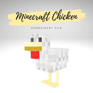 Chicken Embroidery File - Multiple Sizes & File Types (.SVG, .PES, .JEF, etc)