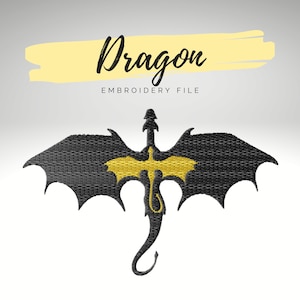 Fourth Wing Dragon Embroidery File - Multiple Sizes & File Types (.SVG, .PES, .JEF, etc)