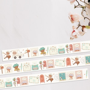 Bleuberri Happy Mail Washi Tape, Bleuberri Postal Washi Tape, Kawaii Washi Tape