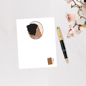 Ebonii&#39;s Dreams Notepad, Illustrated Notepad, Dot Grid Notepad, Hand Drawn Notepad