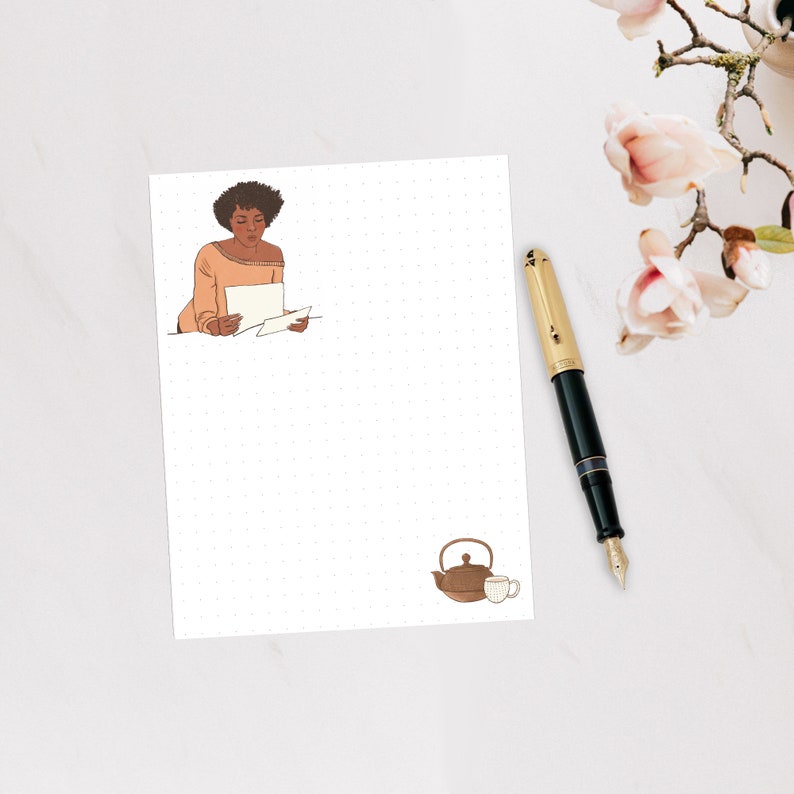Letter Writers, Penpal Notepad, The Letter Writers Notepad, Hand Drawn Notepad image 1