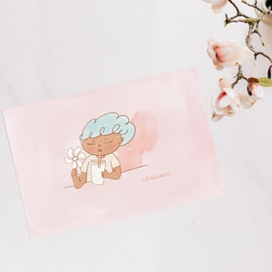 Bleuberri Stay Cool Postcard, Kawaii Summer Postcard